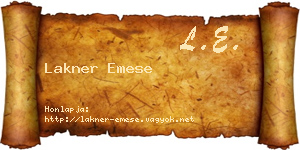 Lakner Emese névjegykártya